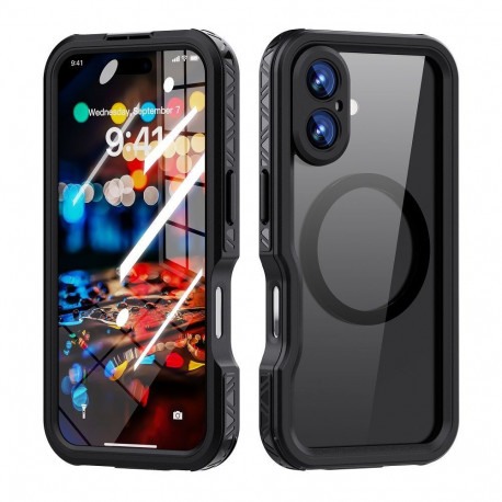 Case for iPhone 16 Shellbox GT waterproof MagSafe compatible black