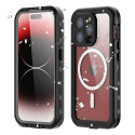 Waterproof case SHELLBOX DOT compatible with MagSafe for IPHONE 15 Pro black