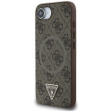 GUESS case for IPHONE 16e compatible with MagSafe GUHMPSE4P4TDPW (PU 4G RingTriangle Logo) brown
