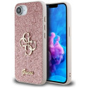 GUESS case for IPHONE 16e GUHCPSE4HG4SGP (Fixed Glitter Big 4G) pink