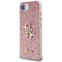 GUESS case for IPHONE 16e GUHCPSE4HG4SGP (Fixed Glitter Big 4G) pink