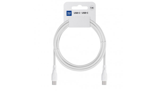 Cable USB C to USB C Blue Star 3A 60W ECO 1 m PJ73-13-3 white