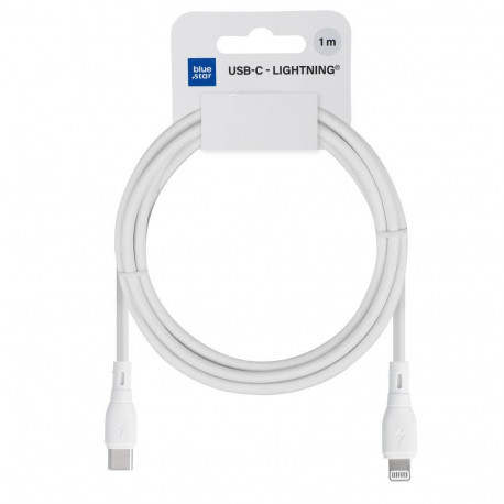 Cable USB C to Lightning Blue Star 2,4A 27W ECO 1 m PJ72-18-3 white