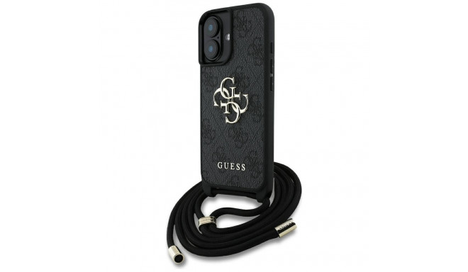 GUESS case for IPHONE 16 GUHCP16SP4GMGCRK (CBDY PU 4G Big Logo W/Cord Strap) black