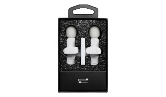 Wireless lavalier microphone Type C double (2 in set) K1 white