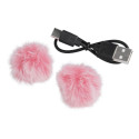 Wireless lavalier microphone Type C double with long hair (2 in set) K1 pink