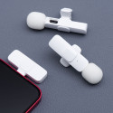 Wireless lavalier microphone Type C double (2 in set) K1 white
