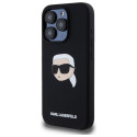 KARL LAGERFELD case for IPHONE 15 Pro compatible with MagSafe KLHMP15LSKHPPLK (SIL KL Head Print) bl