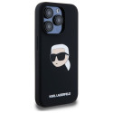 KARL LAGERFELD case for IPHONE 15 Pro compatible with MagSafe KLHMP15LSKHPPLK (SIL KL Head Print) bl