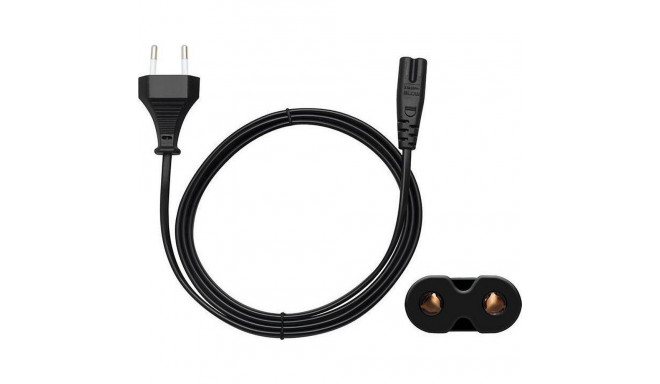 Power cable for radio (2pin) 1,5 m black