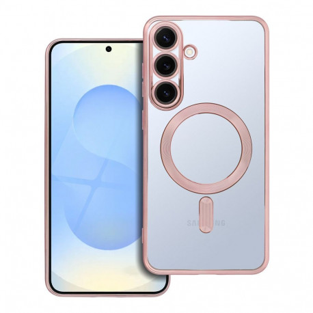 Case for Samsung S25 PLUS Electro Mag Cover compatible with MagSafe gold-rose