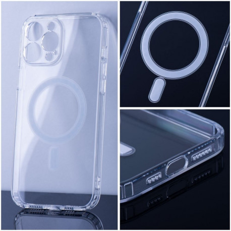Case for Samsung S25 PLUS Clear Mag Cover (STR) compatible with MagSafe transparent