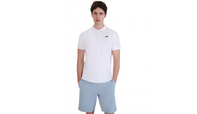 Koszulka męska polo 4F M366 biała 4FWMM00TPTSM366 10S L