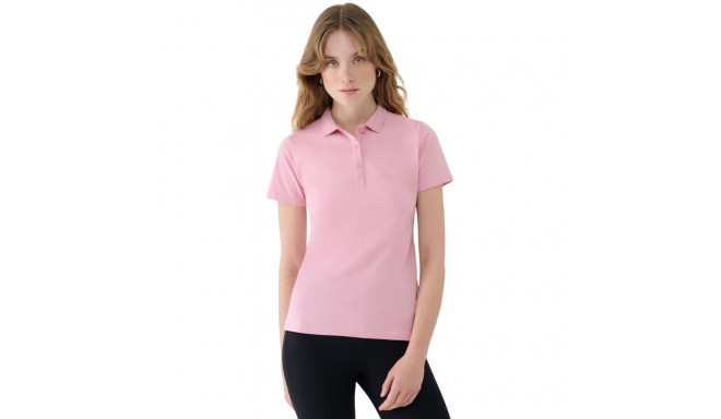 Koszulka damska polo 4F F514 jasny róż 4FWMM00TPTSF514 56S  XL