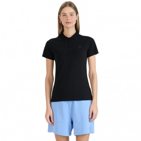 Koszulka damska polo 4F F514 głęboka czerń 4FWMM00TPTSF514 20S  2XL