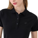 Koszulka damska polo 4F F365 głęboka czerń 4FWMM00TPTSF365 20S  XL