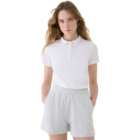Koszulka damska polo 4F F365 biała 4FWMM00TPTSF365 10S XL