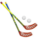 Zestaw do unihokeja Azetx Mamba Junior 2 kije HDPE proste bez owijki 62 cm +2 piłki Optimus