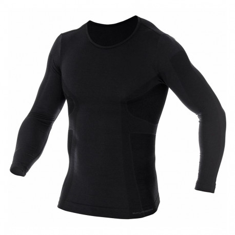 Bluza termoaktywna męska Brubeck Comfort Wool czarna LS11600 XL