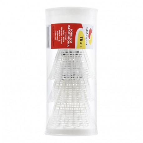 Teloon SMJ nailonist sulgpallid TB011 3tk, valge