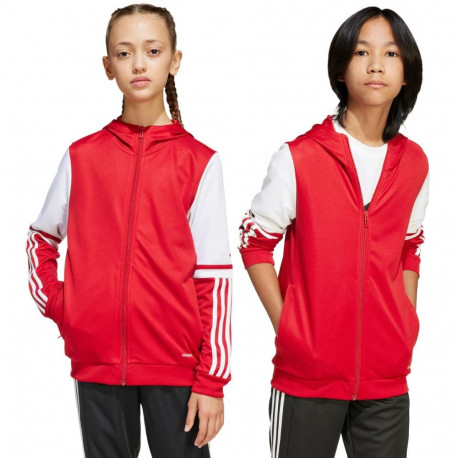Bluza dla dzieci adidas Squadra 25 Hoody czerwono-biała JD4801 140cm