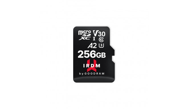 GoodRam memory card IRDM 256GB microSD UHS-I U3 V30 with adapter