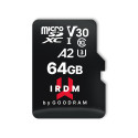 GoodRam memory card IRDM 64GB microSD UHS-I U3 V30 with adapter