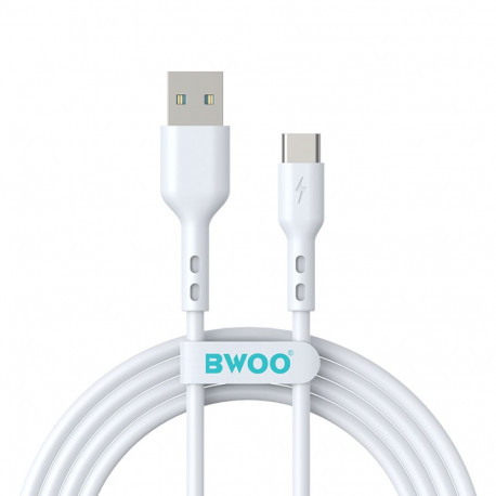 BWOO Cable USB - USB-C 2m 3A white