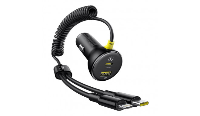 Baseus PD car charger 1x USB-C - USB-C port 60W black