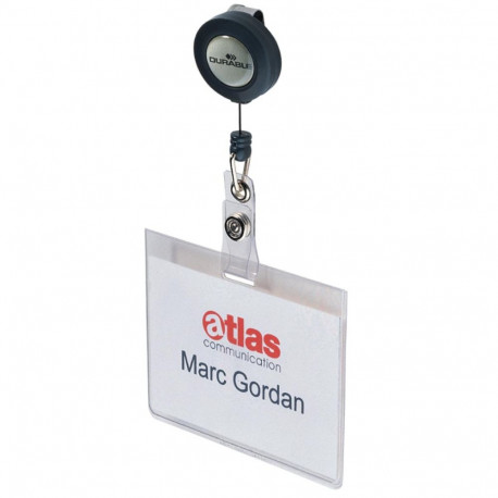 Name badge 60x90mm badge reel, 10 pcs