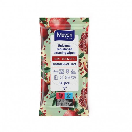 MAYERI Pomegranate Juice moistened universal cleaning wipes 30pcs/pack