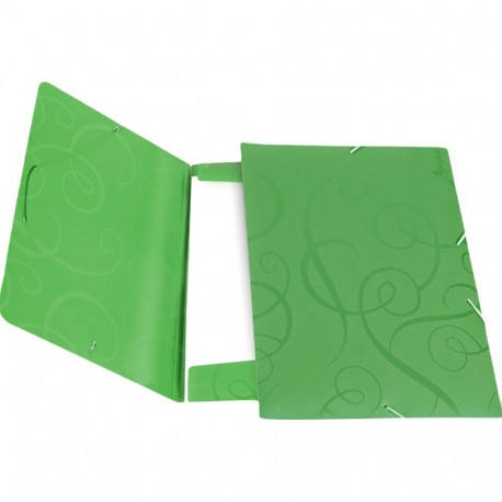 Plastic folder with rubber FORPUS Barocco A4 lime green