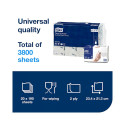 Lehträtik 2-kihiline TORK Xpress Z-fold Universal H2, 23,4x21,3cm 190 lehte pealt avatavas kilepaken