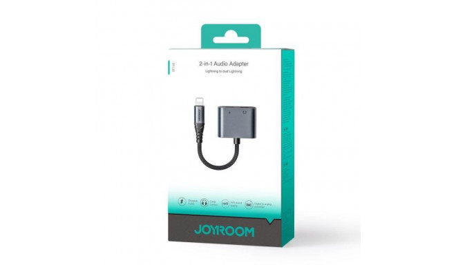 Joyroom Adapter DAC 2-in-1 Lightning to Lightning/ Lightning, 60W, 0.12m, Black (JR-SY-L02)