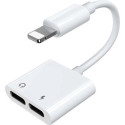 Joyroom Adapter Lightning to Lightning/ Lightnig, 0.12m, White (S-Y104)