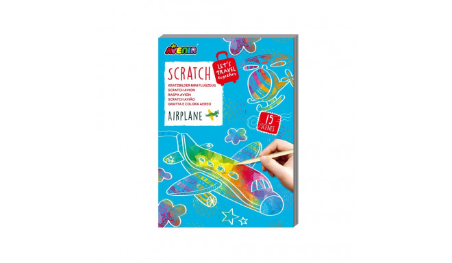 AVENIR Mini Scratch Book Airplane