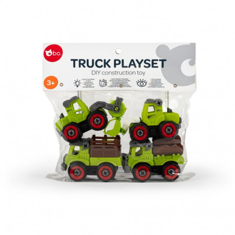 bo. DIY construction toy Farming trucks