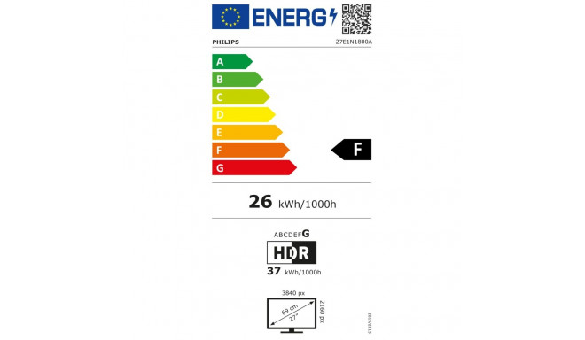 Philips 27E1N1800A/00 - 60Hz | 4K | 27'' | IPS | 4ms monitor