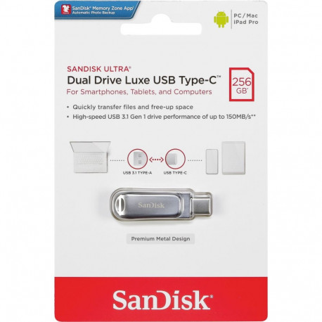 SanDisk 256GB Ultra Dual Drive Luxe USB Type-C 400MB/s