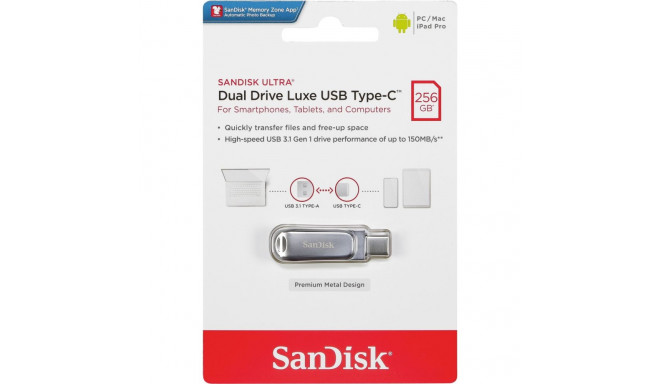 SanDisk Ultra Dual Drive Luxe 256GB USB Type-C SDDDC4-256G-G46