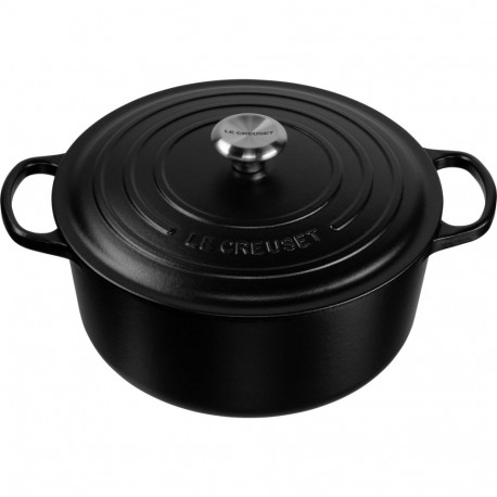 Le Creuset hautamispott Signature ümmargune 30cm, satiinmust