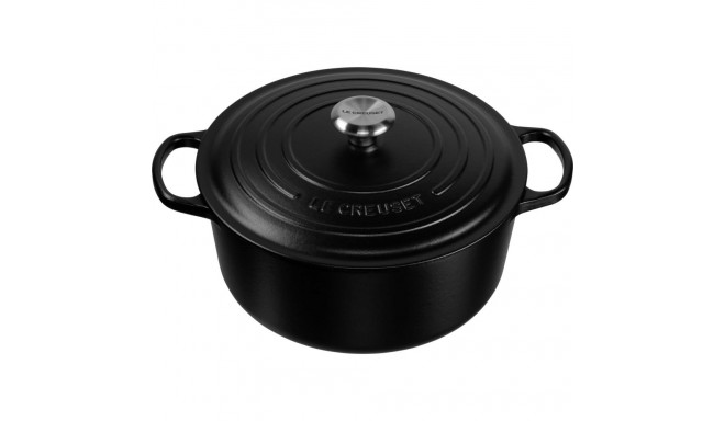 Le Creuset Signature ümmargune röstimisnõu 30 cm must
