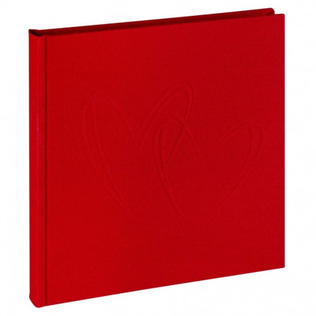 Walther fotoalbum FA243R my heart 20x20 40 valget lehte riidega köidetud, punane