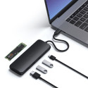 Satechi USB-C hübriid mitmeportiline adapter SSD korpusega must