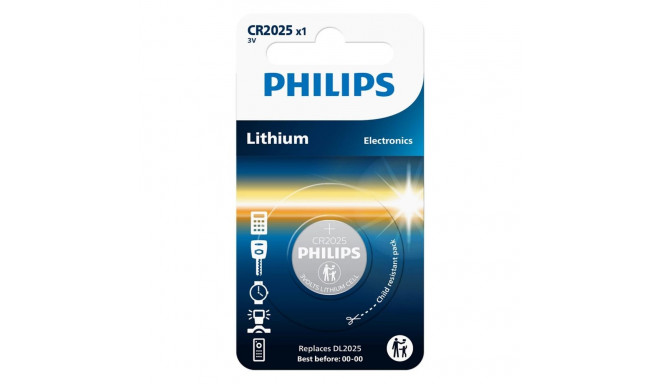 Philips liitium 3.0V nööpelement CR2025