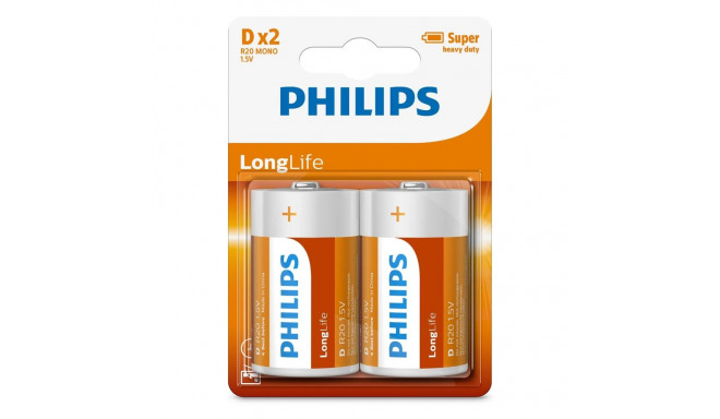 1x2 Philips LongLife D patarei