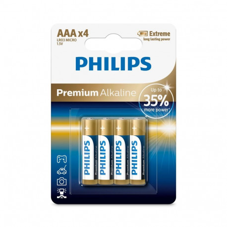 1x4 Philips Premium leelispatarei AAA