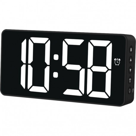 Hama Digital Alarm Clock Bali wt temperature, night mode, black