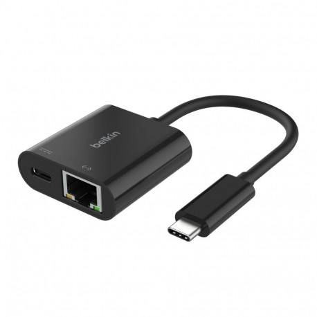 Belkin Connect USB-C Ethernet Adapter 100W PD black INC019btBK