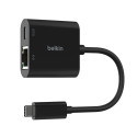 Belkin Connect USB-C Ethernet Adapter 100W PD black INC019btBK